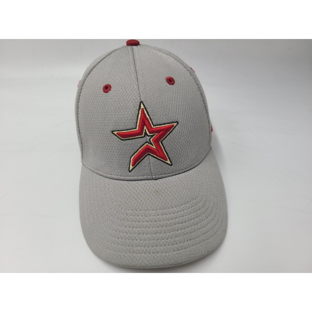 Houston Astros Nike Adjustable Hat Cap Polyester Men Women MLB Baseball Gray Red